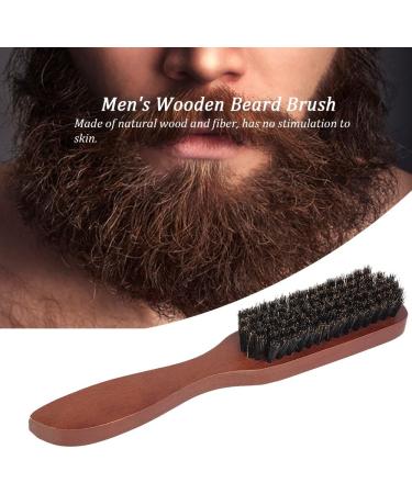 LAURAG Beard Brush for Men - Wooden Mustache Comb & Shaving Brush | Multifunctional Facial Hair Care - Buy Online on GoSupps.com