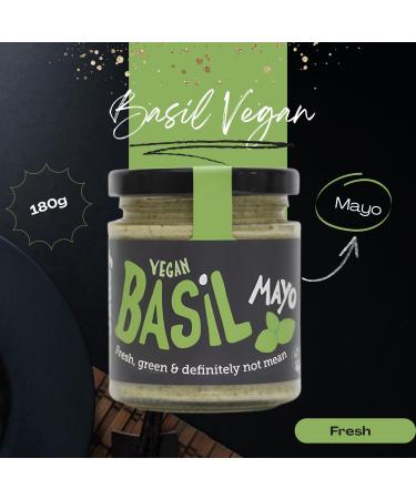 BeSaucy Vegan Mayo Jar Pick N Mix - Choose From 5 Flavours | Basil Black Truffle Dill & Gherkin Garlic Smoked Chipotle Vegan-Mayonnaise - Pack of 4 x 180g Glass-Jar - Buy Online on GoSupps.com