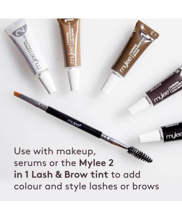 Mylee Dual-Ended Colored Brushes for Eyelashes & Brows | Precision Angle Eyebrow Brush & Dye Powders | Professional Coloring & Shaping Tools - Buy Online on GoSupps.com