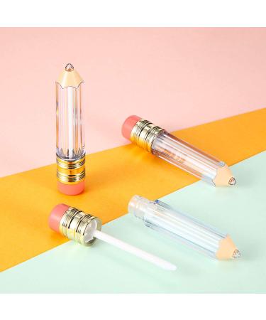 12-Piece Clear Pencil Shaped Lip Gloss Tubes | 5ml Mini Refillable Bottles with 3ml Dropper for DIY Makeup | Travel-Friendly Lip Oil Containers - Buy Online on GoSupps.com