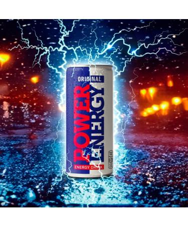 Power Energy Original | 24 x 250ml cans | Great taste with 100% natural ingredients | Caffeine Taurine B6 and B12 - Buy Online on GoSupps.com