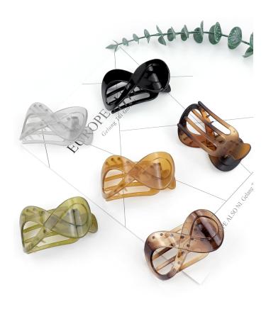 Shop Kavya Big French Hair Clips - 6 Slip-Resistant Elegant Hair Clips for Women & Girls - Glossy Shine Perfect for Thin Hair - Buy Online on GoSupps.com