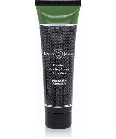 Edwin Jagger SCAVT Aloe Vera Shaving Cream 75ml Tube - Natural Premium Formula - Buy Online on GoSupps.com