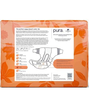 Pura Eco-Diapers Size 5 (11-25 kg) - 25 Eco-Friendly Hypoallergenic Diapers for Sensitive Skin | EU Ecolabel Certified Odorless & 12-Hour Protection - Buy Online on GoSupps.com
