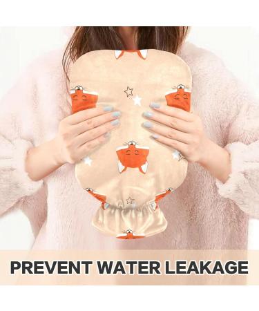 Foxes Hot Water Bottle 2L - BPA Free Large Cover for Pain Relief & Heat Therapy | Ideal for Back Pain & Cold Therapy - Buy Online on GoSupps.com