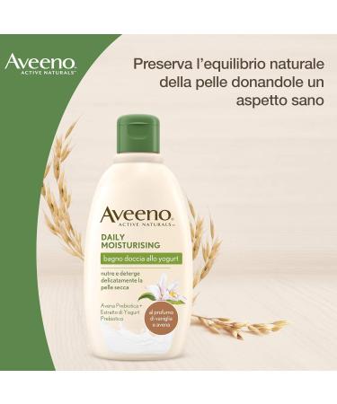 EASO MANO Aveeno Yogurt shower shower gel daily moisturizing with scent of vanilla and oats without soap for normal dry skin including sensitive skin 300 ml Vanilla 1 unit Confezione da 1 - Buy Online on GoSupps.com