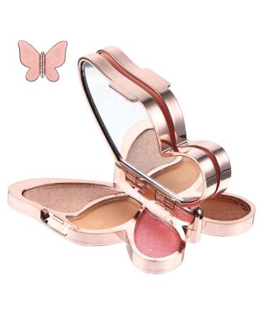 FRCOLOR 1pc Eyeshadow Palette Shimmer Blush Matt Makeup Blusher Cosmetic Eyeshadow Plate Supplies Lucky Girl 1 count (Pack of 1) As Shown 4
