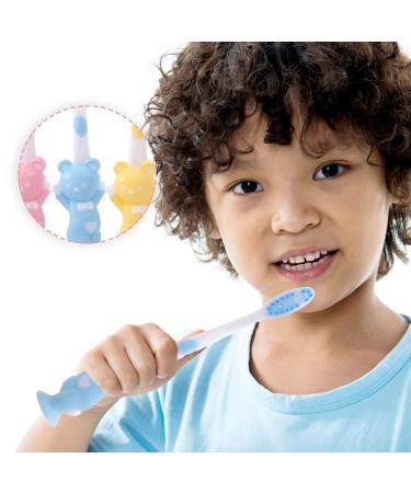 YUECI Children's Toothbrush - Soft Bristles Cartoon Design for Ages 3-12 | Bear & Rabbit Multi-Color 4-Pack - Buy Online on GoSupps.com