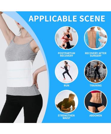 SIWEI 2 Pack Abdominal Binder Post Surgery Stomach Compression for Men and Women - (30-45) 3 PANEL - 9 (2 Pack) 30-45 WHITE - Buy Online on GoSupps.com