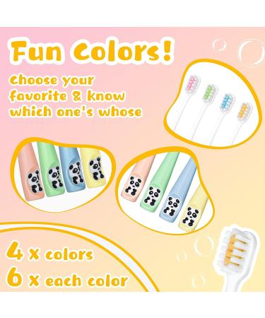 Dingion 24-Piece Kids Toothbrush Set | Soft Bristles | Age 3+ | Boys Girls | Cute & Colorful - Buy Online on GoSupps.com
