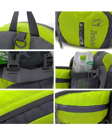 Sinocal Military Style Canvas Belt Bag - Water-Resistant Fanny Pack with Bottle Holder for Running Hiking Cycling and Camping Travel - Black - Buy Online on GoSupps.com