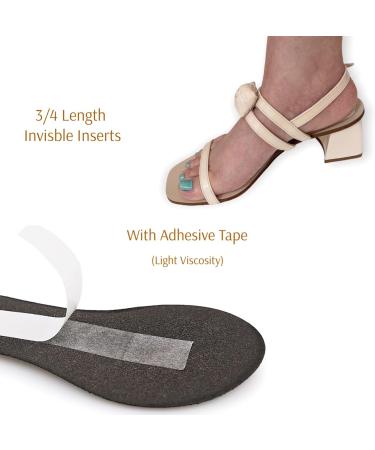 CB 4 Pairs Cloth Surface Sponge Inserts - Invisible Slim Insoles for Women's Shoes 5-8, Style A Nude & Black - Ball of Foot Pain Relief & Arch Support - Buy Online on GoSupps.com