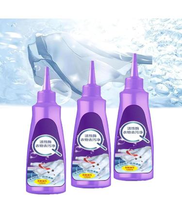 Graciful Stain Remover-Active Enzyme Laundry Stain Remover Purple Bottle 4.06oz Graceful Stain Remover for Clothes Laundry Nml Stain Remover For All Washable Fabrics (3)