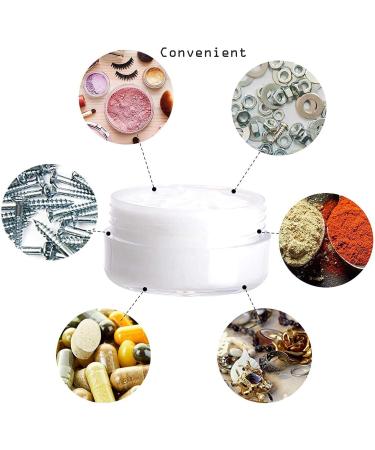 Plastic Jars Round with Black Lids 40 Pieces Mini 10g/10ml Portable Empty Clear Container for Lotion Cream Ointments Travel Make Up Storage Eye shadow Rhinestone Samples - Buy Online on GoSupps.com
