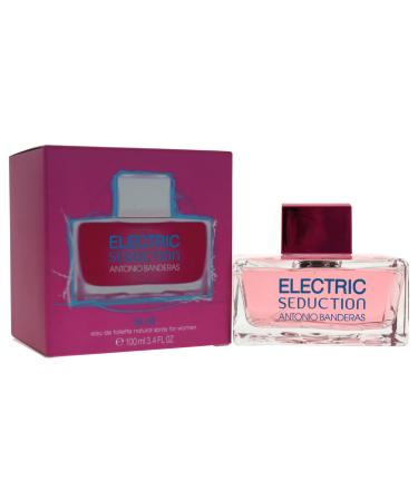 Antonio Banderas Electric Seduction Blue Eau De Toilettes Spray for Women 3.4 Ounce 3.3 Fl Oz (Pack of 1)
