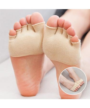 3 Pairs Cotton Half Insoles - Metatarsal Support & Cushion for Sore Feet | Comfortable Toe Socks for All-Day Relief - Buy Online on GoSupps.com