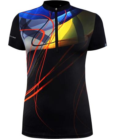 SAVALINO Women's Bowling Sublimation Printed Jersey - Black | Moisture-Wicking Material | Sizes S-5XL | XX-Large - Buy Online on GoSupps.com