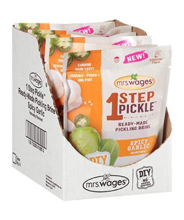 Mrs. Wages 1 Step Pickle Spicy Garlic Ready-Made Pickling Mix (VALUE PACK of 6) Spicy Garlic 7.01 Ounce (Pack of 6)