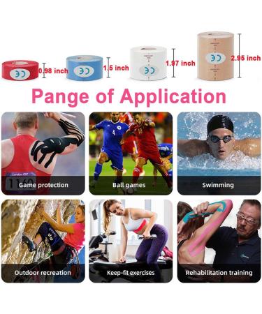 ATETEO Pink Kinesiology Tape - Medium Size 5m x 3.8cm - Buy Online on GoSupps.com