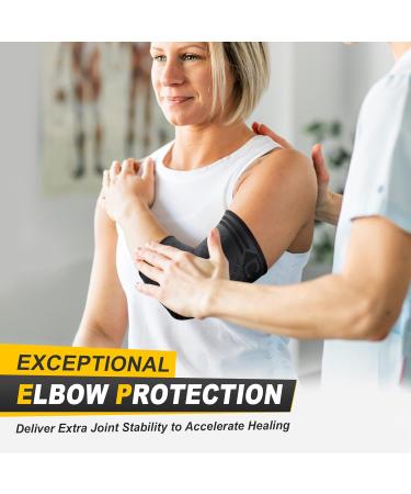 Cambivo Elbow Bandage X2 | Tennis Arm Support for Men & Women | Arthritis & Tendonitis Relief | Black Sports Elbow Brace - Buy Online on GoSupps.com