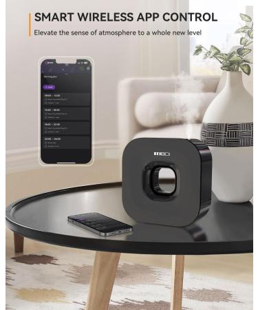 MEIDI Bluetooth Waterless Essential Oil Diffuser - Smart Aromatherapy for Home Office & Spa | App Control Timer & Cordless Design - Buy Online on GoSupps.com