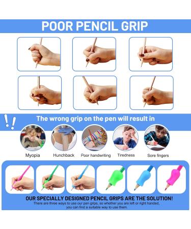 Buy Propog 10-Piece Ergonomic Writing Aid for Kids | Silicone Pencil Holders for Left & Right-Handed Children - Buy Online on GoSupps.com