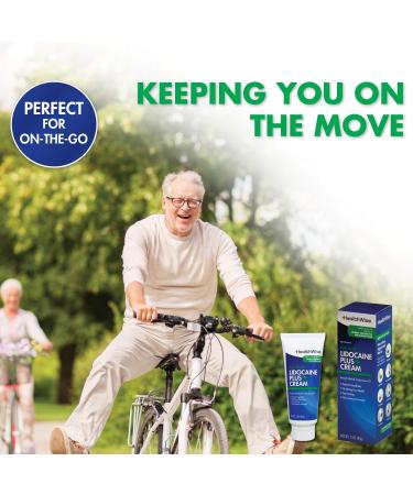 HealthWise Lidocaine Plus+ Cream | Numbs Away Pain | | Non-Greasy | 3.0 Oz | 4% OTC Lidocaine + 10% Benzyl Alcohol | Topical Anesthetic - Buy Online on GoSupps.com