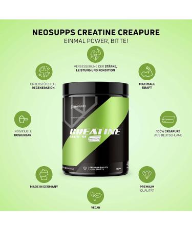 Neosupps Maximum Strength Creatine with Creapure - Enhance Performance | 100% Made in Germany | Top Sports Food 500g - Buy Online on GoSupps.com