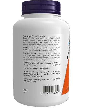 NOW Supplements Taurine Powder 227g - Buy Online on GoSupps.com