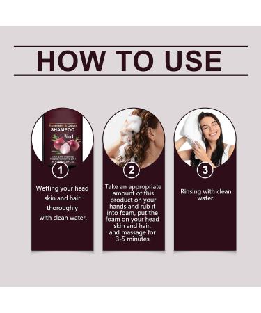  homomdy 3 in 1 Onion Rosemary Shampoo for Hair Growth Reduces Hair Loss and Hair Breakage Deep Cleanses & Moisturizes (1 Piece) - Buy Online on GoSupps.com