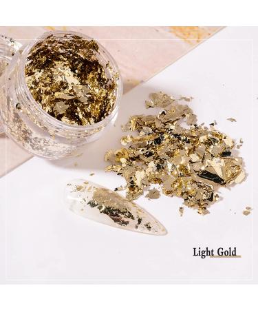 Gold Foil Flakes Set - Nail, Resin, Epoxy, Makeup, Jewelry, Candle Molds - Buy Online on GoSupps.com