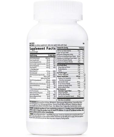 GNC Women's 50+ One Daily Multivitamin | Supports Bone, Eye, Memory, Brain, and Skin Health | Vitamin D, Calcium, B12 | Energy Production | 60 Caplets - Buy Online on GoSupps.com