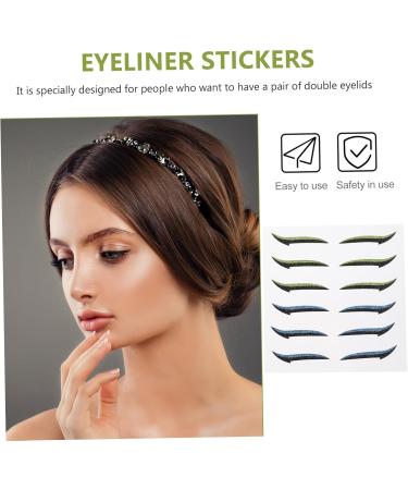 POPETPOP 12 Pairs Glitter Eyeliner Makeup Eyeshadow Eyelid Strips Instant Eyeliner Tape Strips Green Tape Invisible Eyelid Tapes Double Eyelid Tapes Miss Adhesive Tape Flash Sticker - Buy Online on GoSupps.com