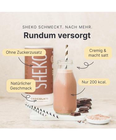 Sheko Chocolate Meal Set Shake - 25 Protein-Rich Gluten-Free Shakes for Weight Loss - 450g - Buy Online on GoSupps.com