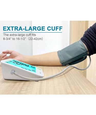 Smilecare Blood Pressure Monitor Upper Arm for Home Use - Accurate BP & Pulse Rate Monitoring with Wide Adjustable Cuff 22-42cm - Large LCD Display - Buy Online on GoSupps.com
