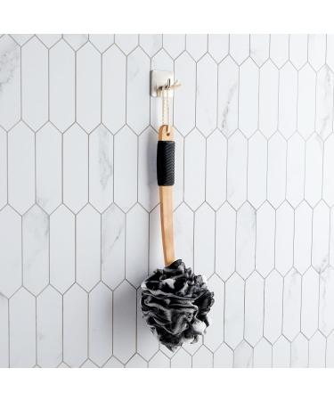 Loofah Bath Set with Loofah Stick, 2 Sponge Poufs & Shower Hook - Buy Online on GoSupps.com