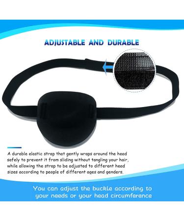 AMZVIO 2pcs 3D Eye Patches for Adults & Kids - Soft Medical Eyepatch for Amblyopia & Lazy Eye Right & Left Eye Black - Buy Online on GoSupps.com