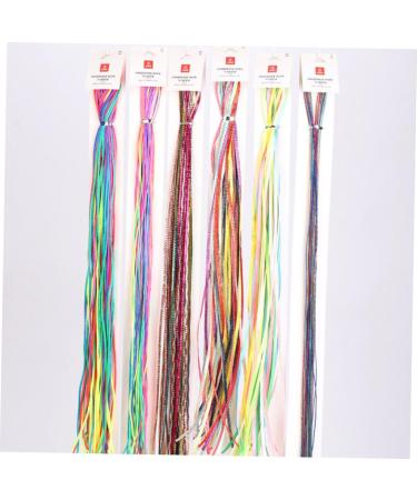 Beaupretty 7 Sets Colored Hair Rope Hair Braiding Rope Wigs Colored Braided Wigs Highlights Glitter Extensions Braid Headdress Fairy Headpiece Child Polyester To Weave Braid Rope - Buy Online on GoSupps.com
