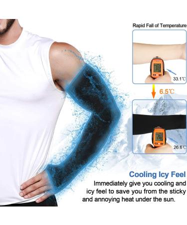 Beisten Armanchette UV Protection Arm Sleeves for Men & Women | UPF 50+ Cooling Slipproof Compression (3 Pairs - Black) - Buy Online on GoSupps.com