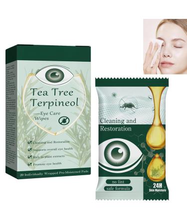 KOAHDE Eye Wipes for Itchy Dry Eyes Eyelid Cleansing Wipes Mite Removal Eyelid Wipes Eyelid Wipes Mite Removing Itchy Eyes Relief Wipes Wrapped Eyelash Wipes Eye Mite Removal Wet Wipes 20PC