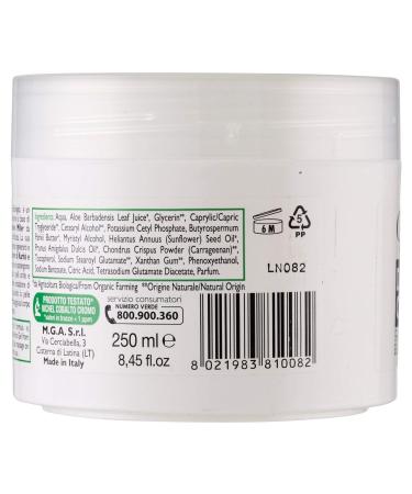 Organic Aloe Vera Body Cream 250ml | Dermo Creme Corpo Biologica - Hydrating & Natural Skincare - Buy Online on GoSupps.com