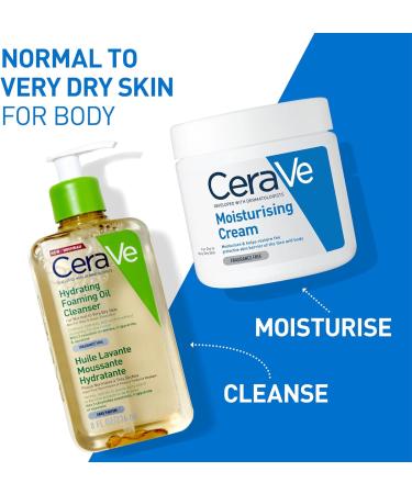 CeraVe Hydrating Foaming Oil Cleanser with Squalane and Ceramides - 473 ml (Pack of 1) - Buy Online on GoSupps.com