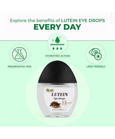 Lutein Eye Drops Gentle Daily Eye Care with Lutein, Honeysuckle, Cassia Seed, Wild Chrysanthemum & Vitamin B6 Hydrating, Preservative-Free, Lens-Friendly Formula 0.5 fl oz - Buy Online on GoSupps.com