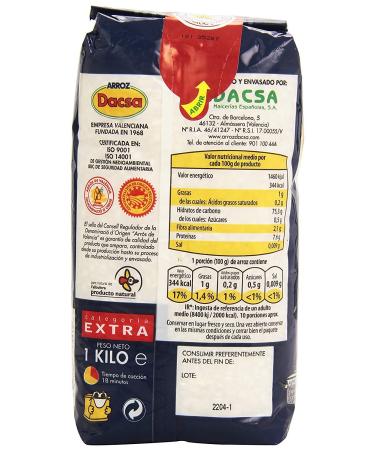 Arroz Dacsa Round Rice D.O. Valencia - 2 x 2.2 LB Bags - Buy Online on GoSupps.com