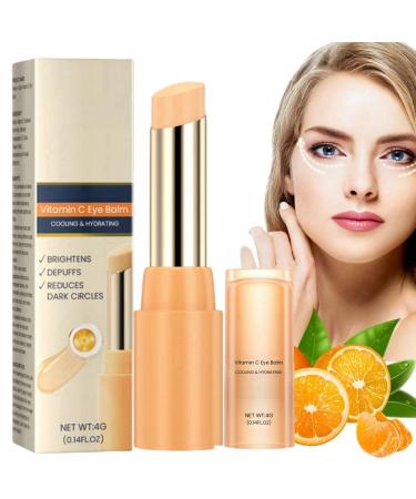 Vitamin C Eye Cream Stick Brighten Vitamin C Eye Balm Moisturised Glow Eye Care Stick Anti Wrinkle Eye Cream Stick for Puffy Eyes Cooling & Hydrating Eye Cream Moisturizer Stick Eye Cream Anti Aging