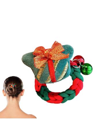 Kuxiptin Christmas Scrunchies - Christmas Elastic Bow Hair Scrunchies | Soft Christmas Knotted Hair Tie for Women Girls Birthday Gift.