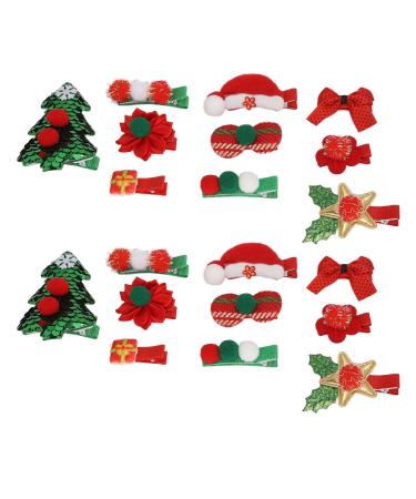 Canlierr Glitter Christmas Hairpins Comfortable Fashionable Accessory Ideal for Holiday and Festive Events with Clips for Cosplay Photo Booth Props