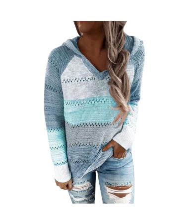 Odoy-fan women Long-sleeved shirt Christmas shirt print sweatshirt sweater Christmas costume graphic tops casual blouse shirt long-sleeved festive graphic shirt winter circular neckline sweatshirt blue XL