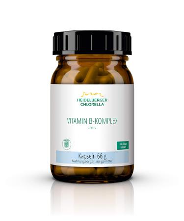 Heidelberger Chlorella-B-Life vitamin B complex active capsules active folate (5-MTHF as quatrefolic ) high dose good bioavailability vegan 66 g 120 capsules - Buy Online on GoSupps.com