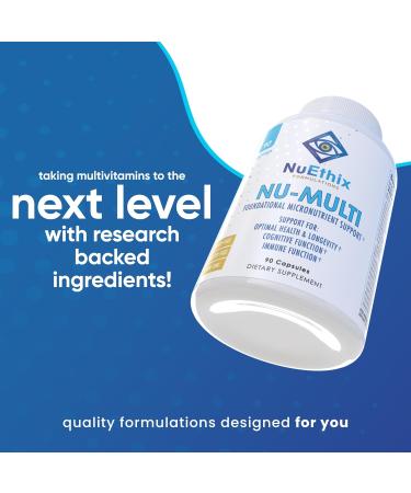 NuEthix Formulations Nu-Multi Foundational Micronutrient Support Dietary Supplement 90 Capsules - Buy Online on GoSupps.com